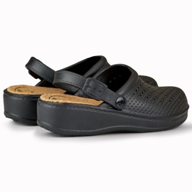 Cómodas zapatillas de casa de mujer con dedos cubiertos negro 1 Cómodas zapatillas de casa de mujer con dedos cubiertos negro 1