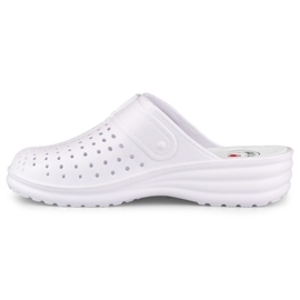 Chanclas de mujer cómodas con dedos cubiertos blanco 2