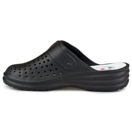 Cómodas chanclas de mujer con dedos cubiertos negras negro 2