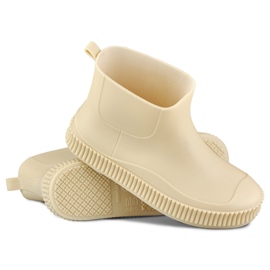 Botas de lluvia de mujer beige mate 1 Botas de lluvia de mujer beige mate 1