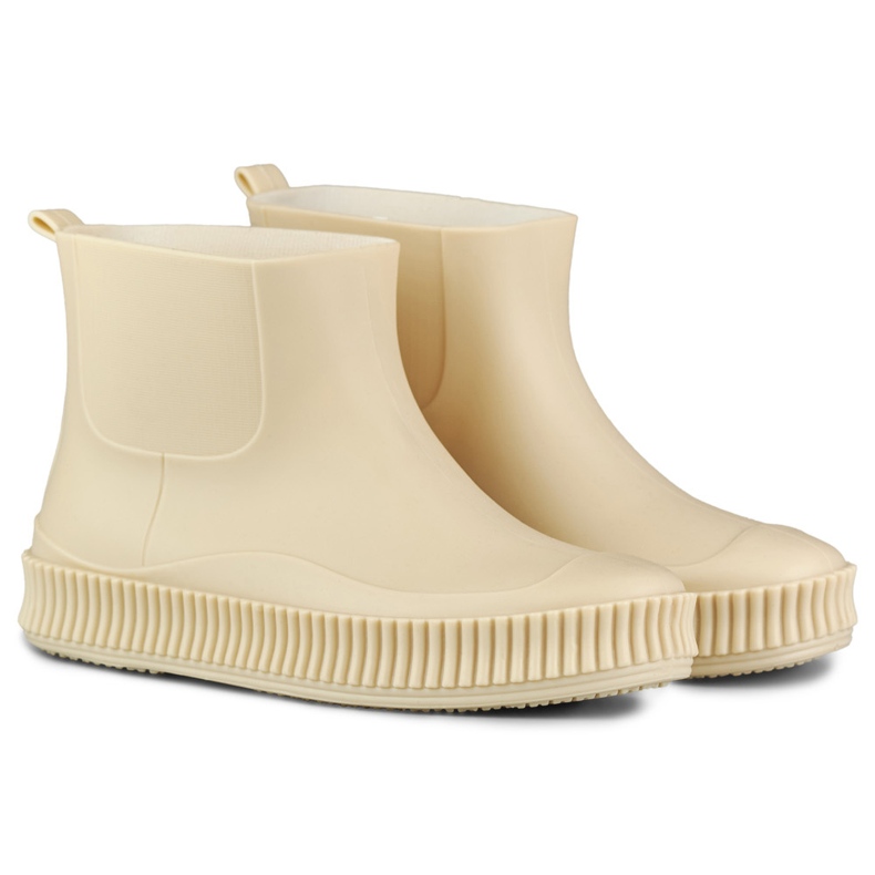 Botas de lluvia de mujer beige mate 2 Botas de lluvia de mujer beige mate 2