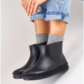 Botas de lluvia mujer negro mate 6