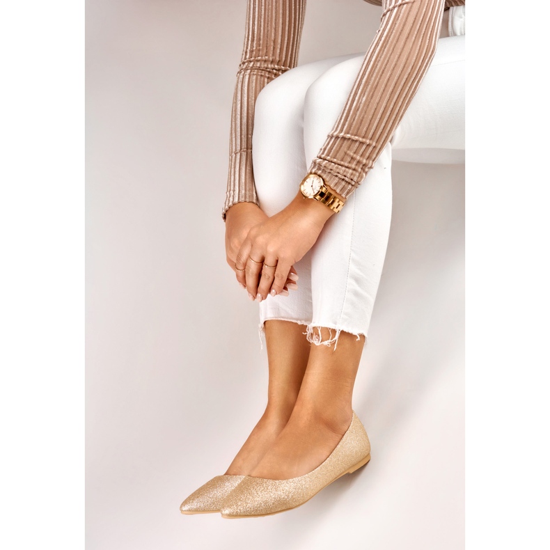 Bailarinas mujer brillo dorado 2