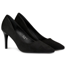 Tacones negros de ante clásico 5
