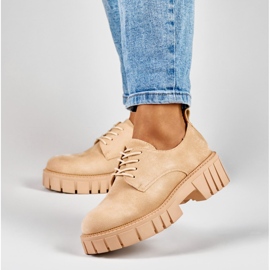 Zapatos plataforma beige 6