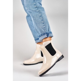 Botas de agua beige clásicas para mujer 2