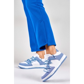 Deportivas de mujer blancas y azules. 3