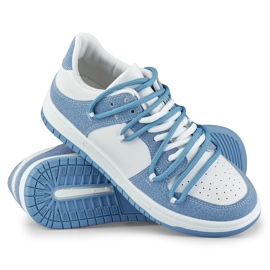 Deportivas de mujer blancas y azules. 4