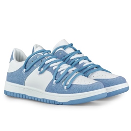 Deportivas de mujer blancas y azules. 6