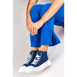 Deportivas de mujer azul marino por encima del tobillo 1