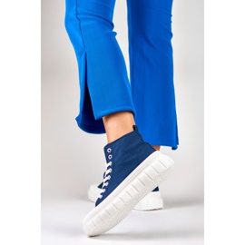 Deportivas de mujer azul marino por encima del tobillo 2