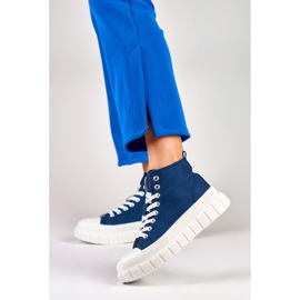 Deportivas de mujer azul marino por encima del tobillo 3