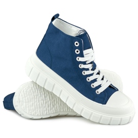 Deportivas de mujer azul marino por encima del tobillo 5