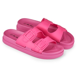 Pantuflas mujer cómodas rosa goma 1