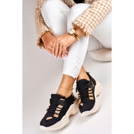 Zapatillas de mujer de moda con suela gruesa. negro 1