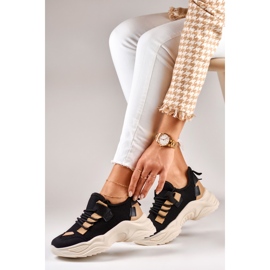 Zapatillas de mujer de moda con suela gruesa. negro 3