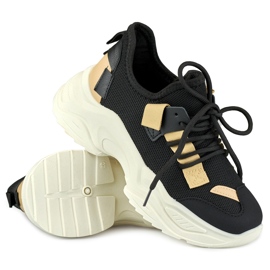 Zapatillas de mujer de moda con suela gruesa. negro 4