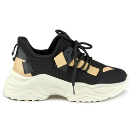Zapatillas de mujer de moda con suela gruesa. negro 5
