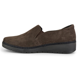 Zapatos marrones de mujer cómodos ante marrón 1