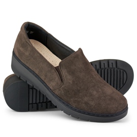 Zapatos marrones de mujer cómodos ante marrón 4