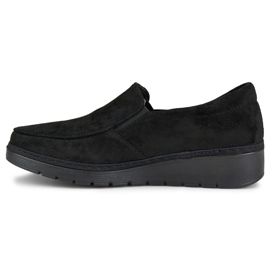 Mocasines mujer cómodos ante negro 2