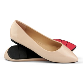 Bailarinas mujer lacadas beige 1
