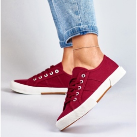 Deportivas bajas burdeos rojo 6
