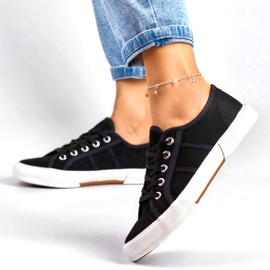 Deportivas bajas negras negro 6