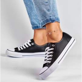 Deportivas negras de ecopiel para mujer negro 6