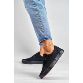 Zapatillas clásicas de mujer con suela negra. negro 3