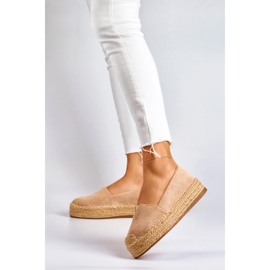 Alpargatas mujer beige con plataforma 2 Alpargatas mujer beige con plataforma 2