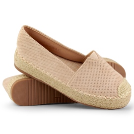 Alpargatas mujer beige con plataforma 4