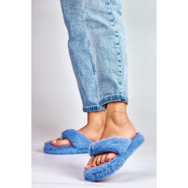 Chanclas pelo azul 5