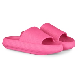 Cómodas zapatillas de estar por casa de mujer fabricadas en foam fucsia rosado 5