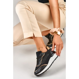 Deportivas negras brillo mujer negro 4