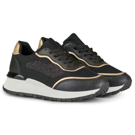 Deportivas negras brillo mujer negro 2