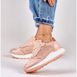 Deportivas rosa brillo mujer rosado 6