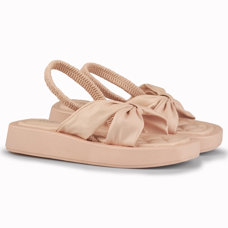 Sandalias polvo con elástico de Sisi beige 2 Sandalias polvo con elástico de Sisi beige 2