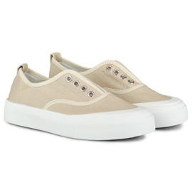 Deportivas de mujer beige con elástico 2 Deportivas de mujer beige con elástico 2