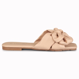 Chanclas con lazo beige de Isanna 3