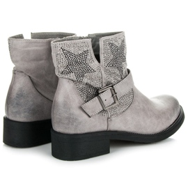 Kylie Botas de rock gris 4