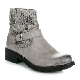 Kylie Botas de rock gris 2