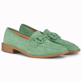 Zapatos mujer ante verde 2