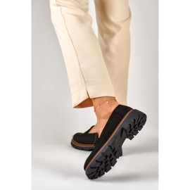 Mocasines clásicos de ante negro de Lilian 5