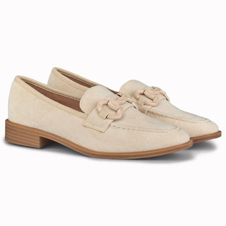 Zapatos mujer ante beige 2