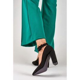 Zapatos de salón negros de mujer abrochados al tobillo 2 Zapatos de salón negros de mujer abrochados al tobillo 2