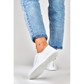 Deportivas de mujer Bellis blancas caladas blanco 4