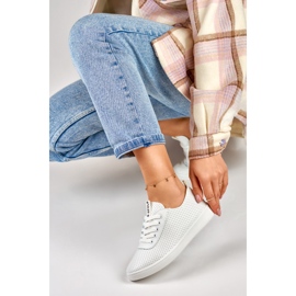 Deportivas de mujer Bellis blancas caladas blanco 3