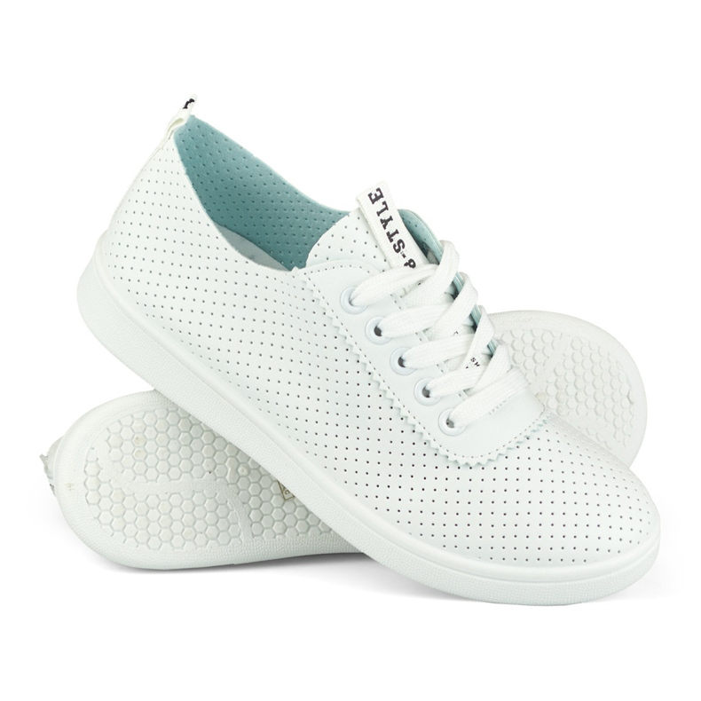 Deportivas de mujer Bellis blancas caladas blanco 1