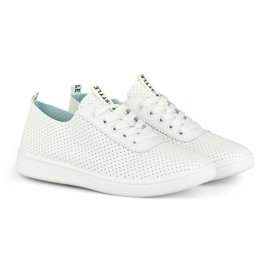 Deportivas de mujer Bellis blancas caladas blanco 2